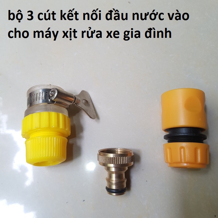 Bộ 3 khớp nối nhanh máy rửa xe | bộ khớp nối nhanh máy rửa xe | khớp nối nhanh đầu vào máy rửa xe