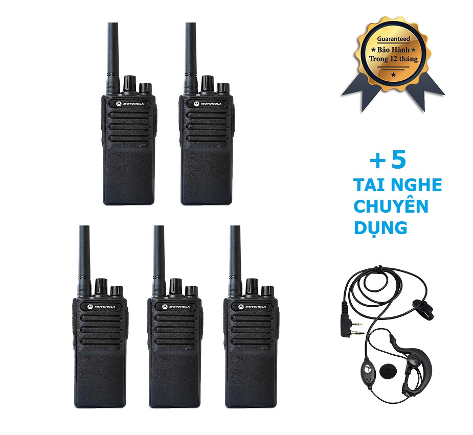 Bộ 5 máy bộ đàm motorola gp850 + 5 tai nghe chuyên dụng