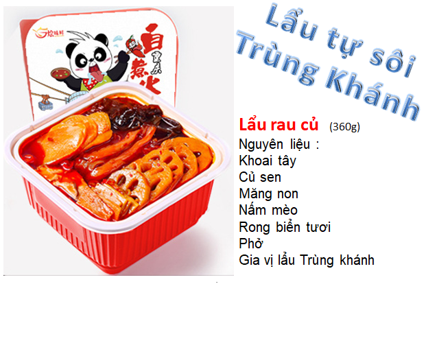 [HCM]Lẩu tự sôi ( lẩu ăn liền ) -  Rau củ
