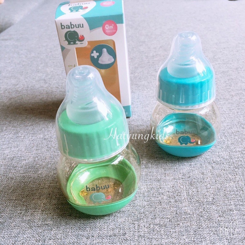 [Hoàn Tiền 10%]Bình sữa BaBu nhật 60ml núm mềm chống sặc sữa,đầy hơi