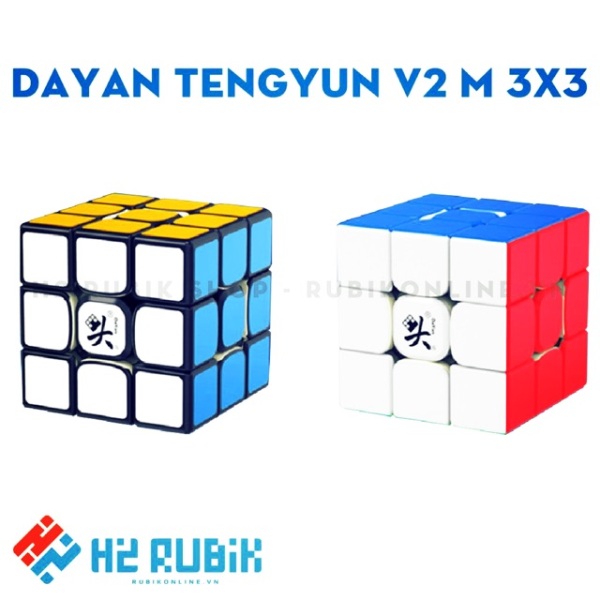 Rubik 3X3 Siêu Tốc Độ Dayan Tengyun V2 M Có Nam Châm Tuỳ Chỉnh Xoay 3 Nấc