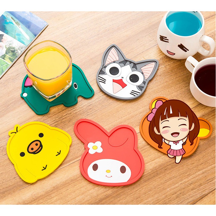 Miếng Lót Ly Hình Thú Bằng Silicon(GIAO HÌNH NGẪU NHIÊN)