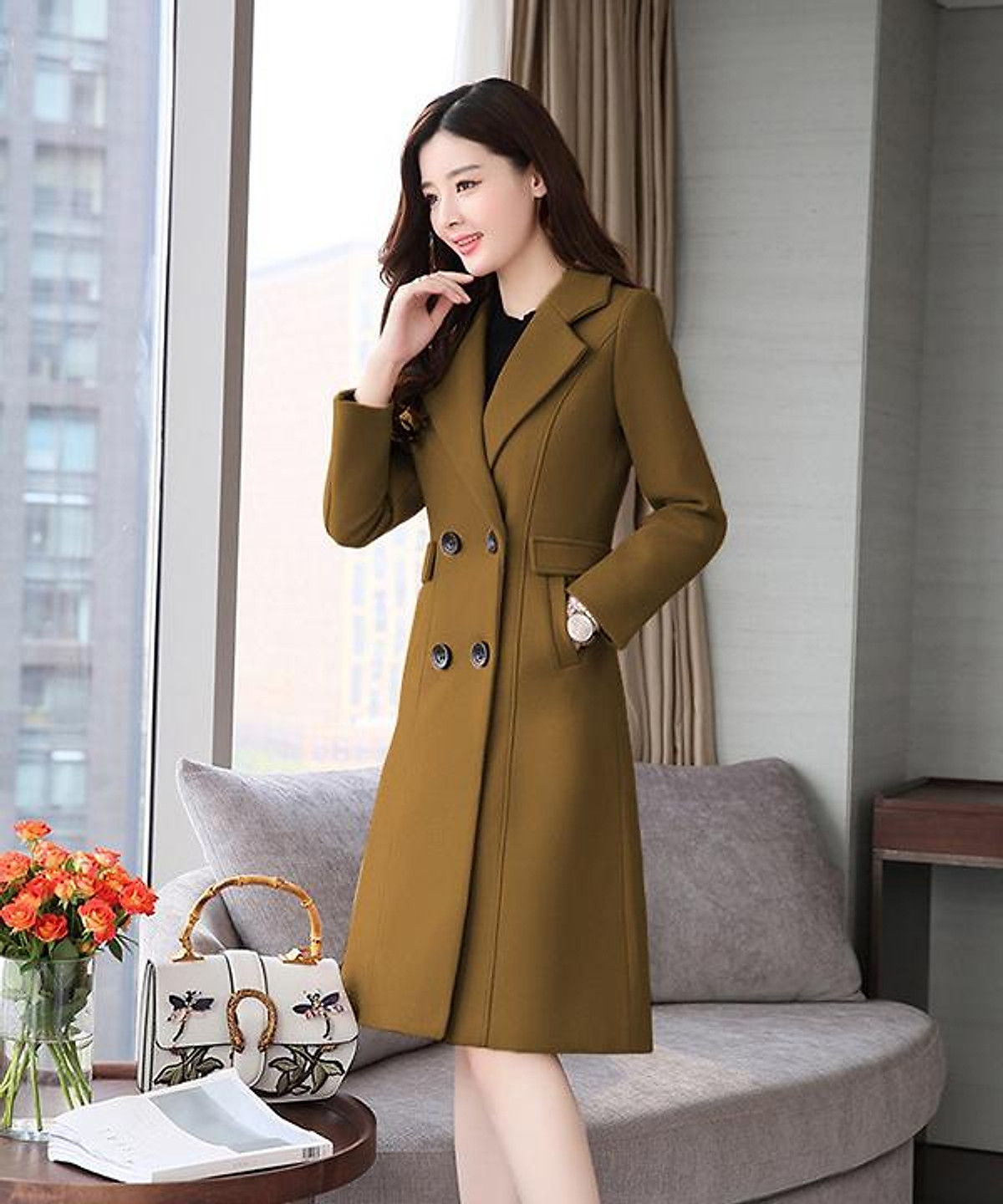 ÁO DẠ MĂNG TÔ CỔ VEST