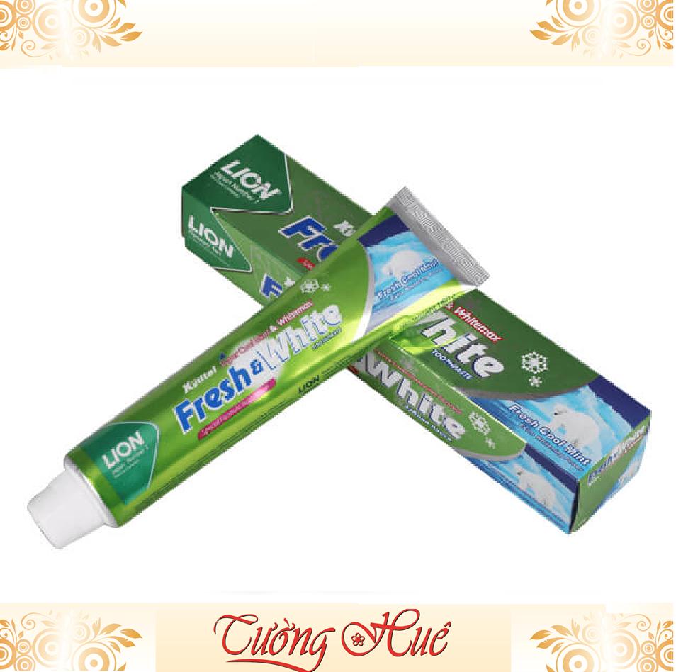 Kem Đánh Răng Lion Fresh&White Fresh Cool Mint - 160g - Xanh lá