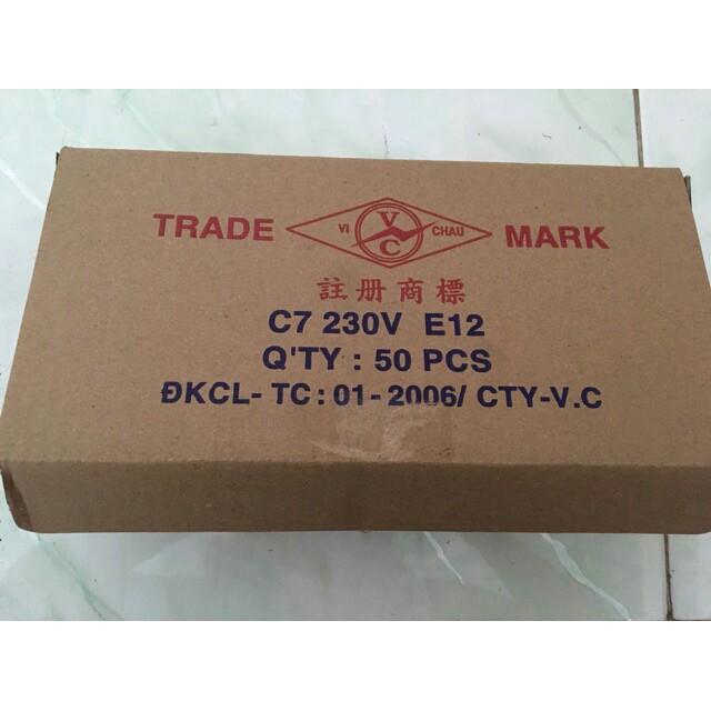 Sỉ 1 hộp bóng ớt sợi đốt / sợi tóc E12