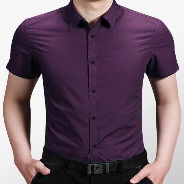 Sơ mi nam cộc tay trơn -02 - sơ mi nam cộc tay trơn -02