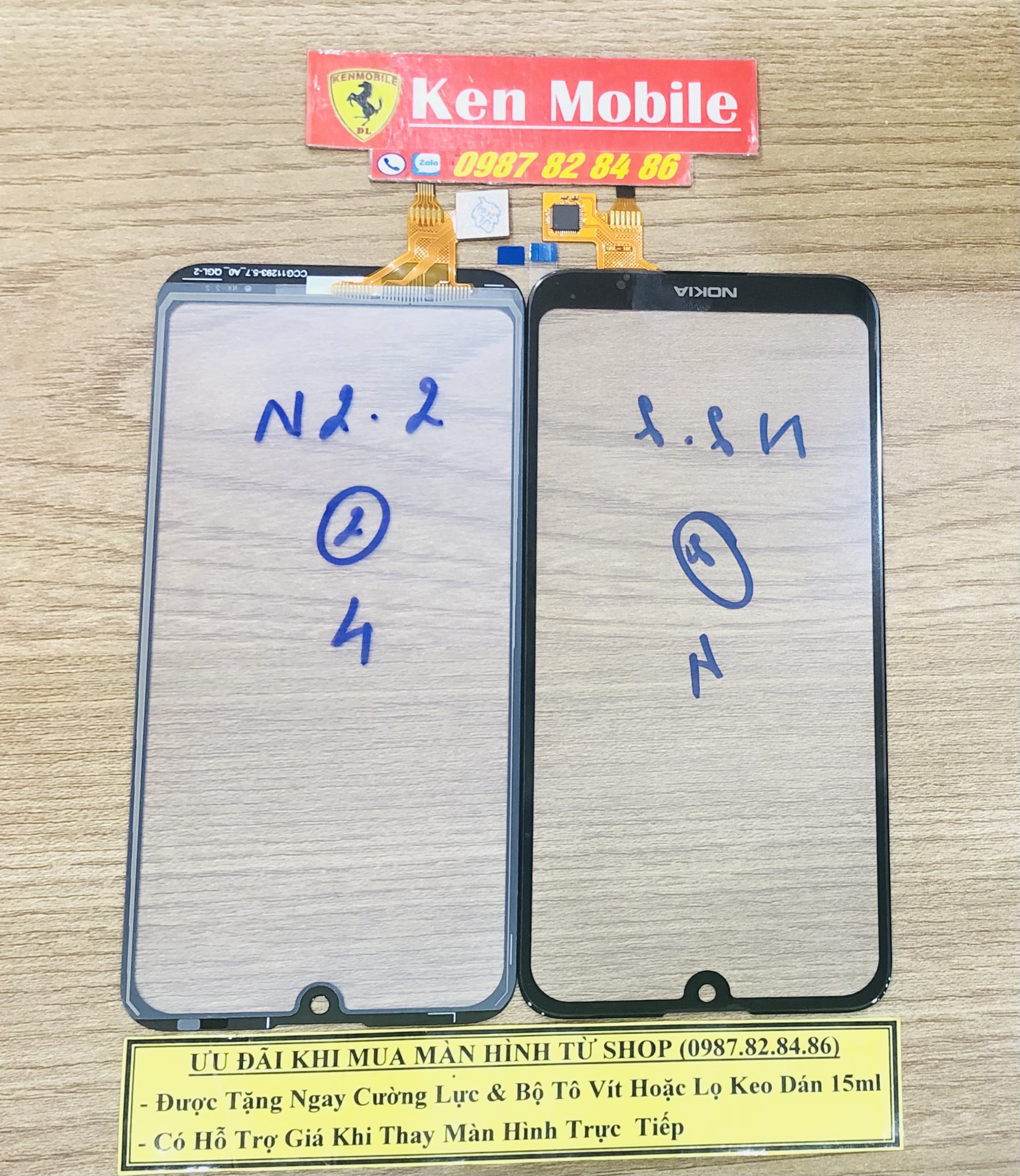 Cảm ứng nokia 2.2 / ta-1179 / ta-1183 / ta-1188, dùng để ép kính