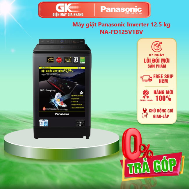 Máy giặt panasonic inverter 12.5 kg na-fd125v1bv - giao toàn quốc - freeship hcm