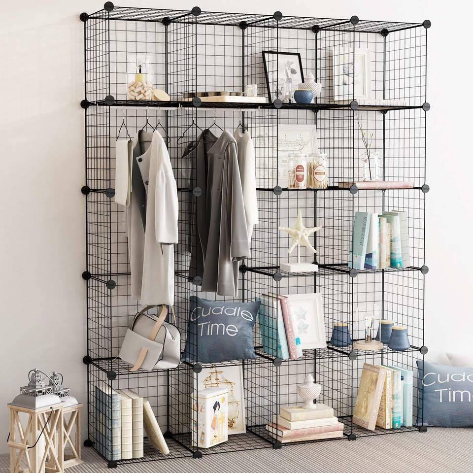 [HCM]Kệ - Kệ sách – Kệ ghép lưới sắt - 20 ô
