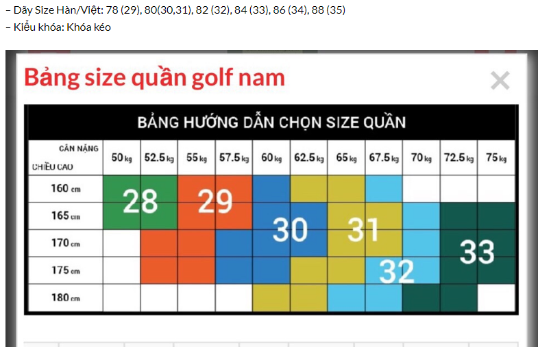 Quần Golf thể thao nam Trebise xuất Hàn