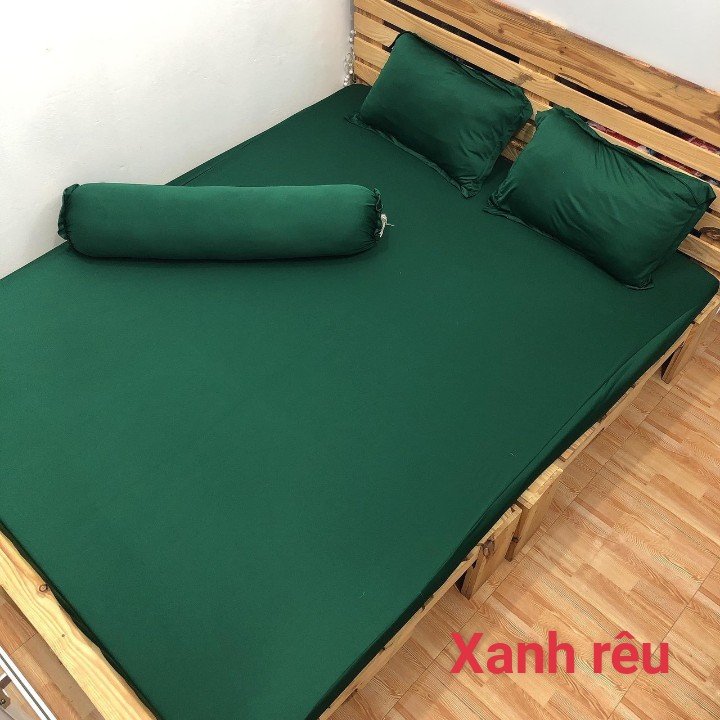 Ga - drap giường lẻ thun mát lạnh lan pham bedding - màu xanh rêu