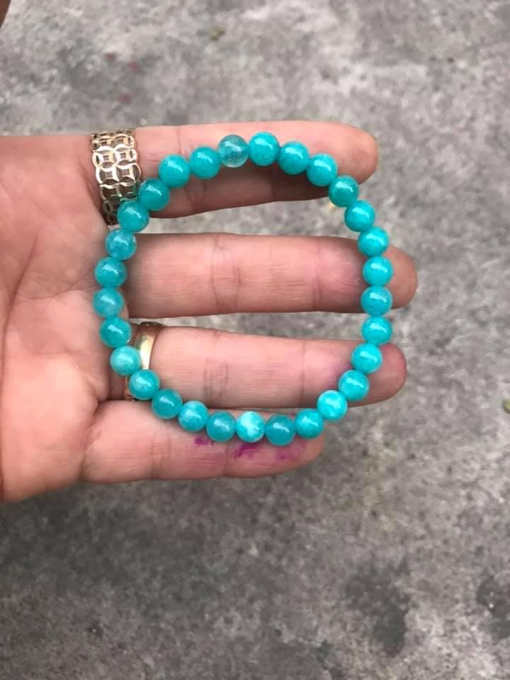 [HCM]VÒNG TAY ĐÁ AMAZONITE 6LY