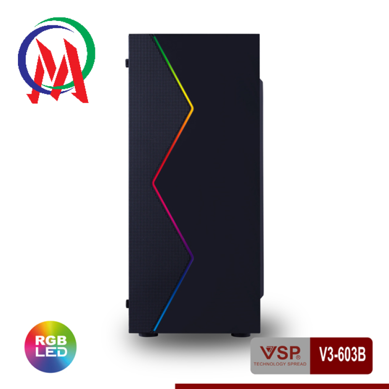 Bảng giá Vỏ Case VSP V3-603B Có Sẵn LED RGB Và nắp hông Trong Suốt Phong Vũ