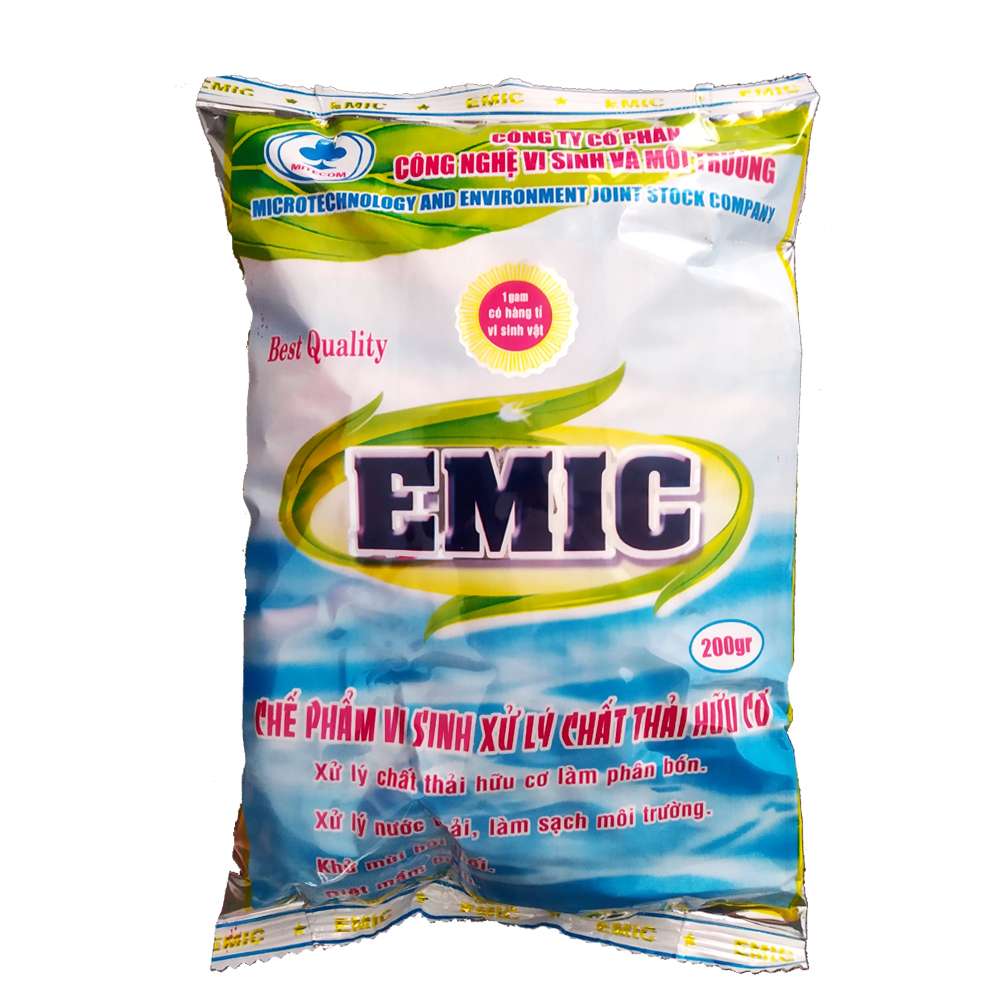Gói 200gr Chế phẩm vi sinh Emic ủ phân và xử lý chất thải hữu cơ