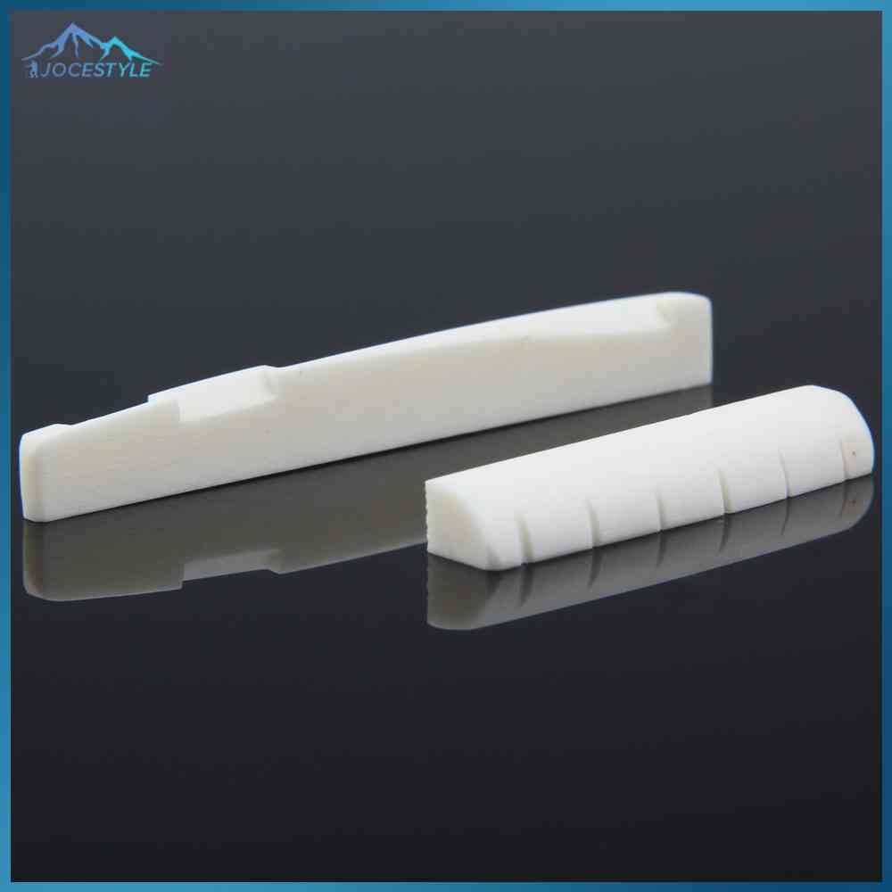 Buffalo Bone Guitar Bridge Nut Saddle for 6 String Classical Guitar White EDD2
