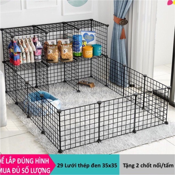 *Sỉ-Lẻ* Chuồng Quây Chó Mèo ( Bán Lẻ Từng Tấm - Tặng 2 Chốt/Tấm) - Hàng Sẵn Sll