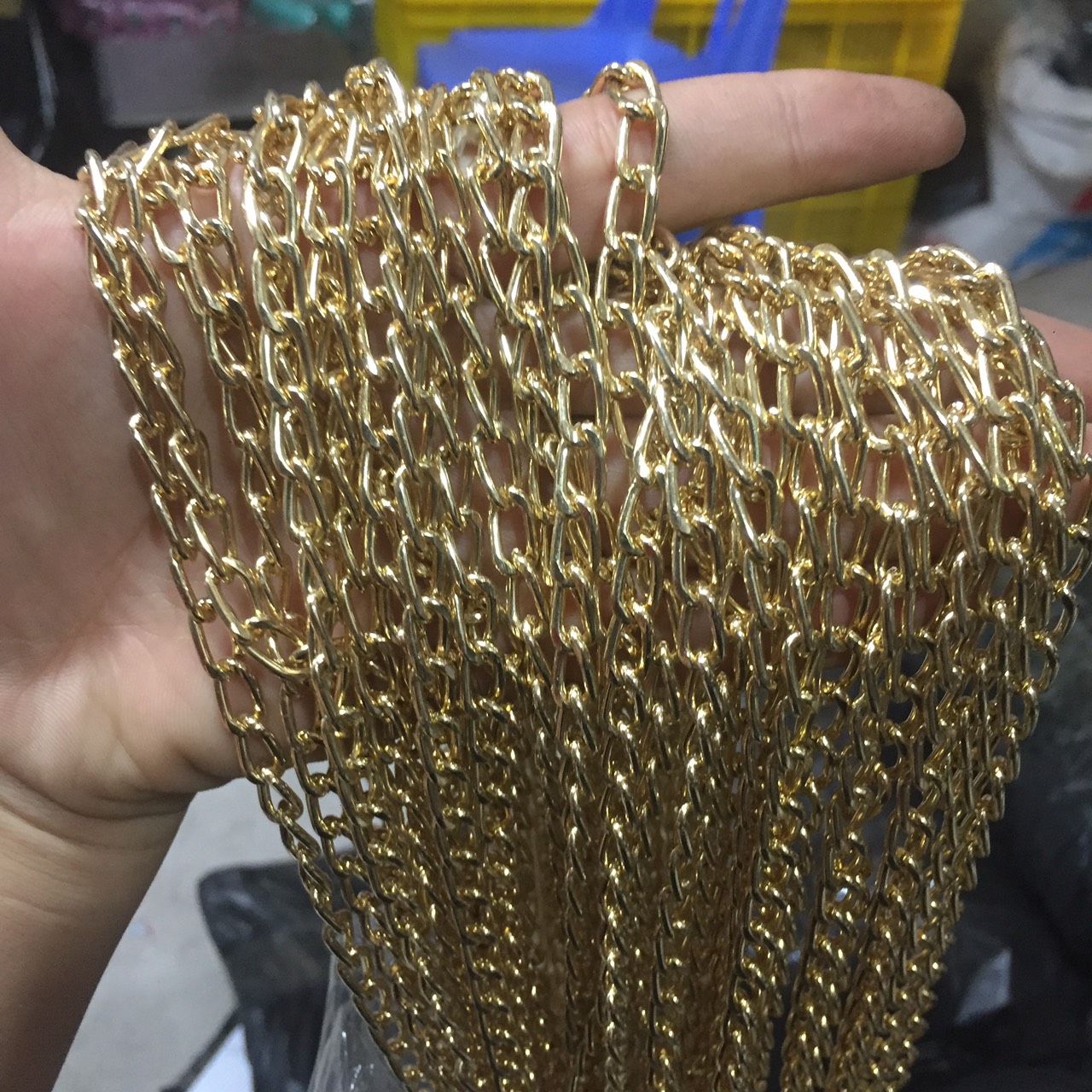 1m xích mài nhỏ màu vàng màu bạc
