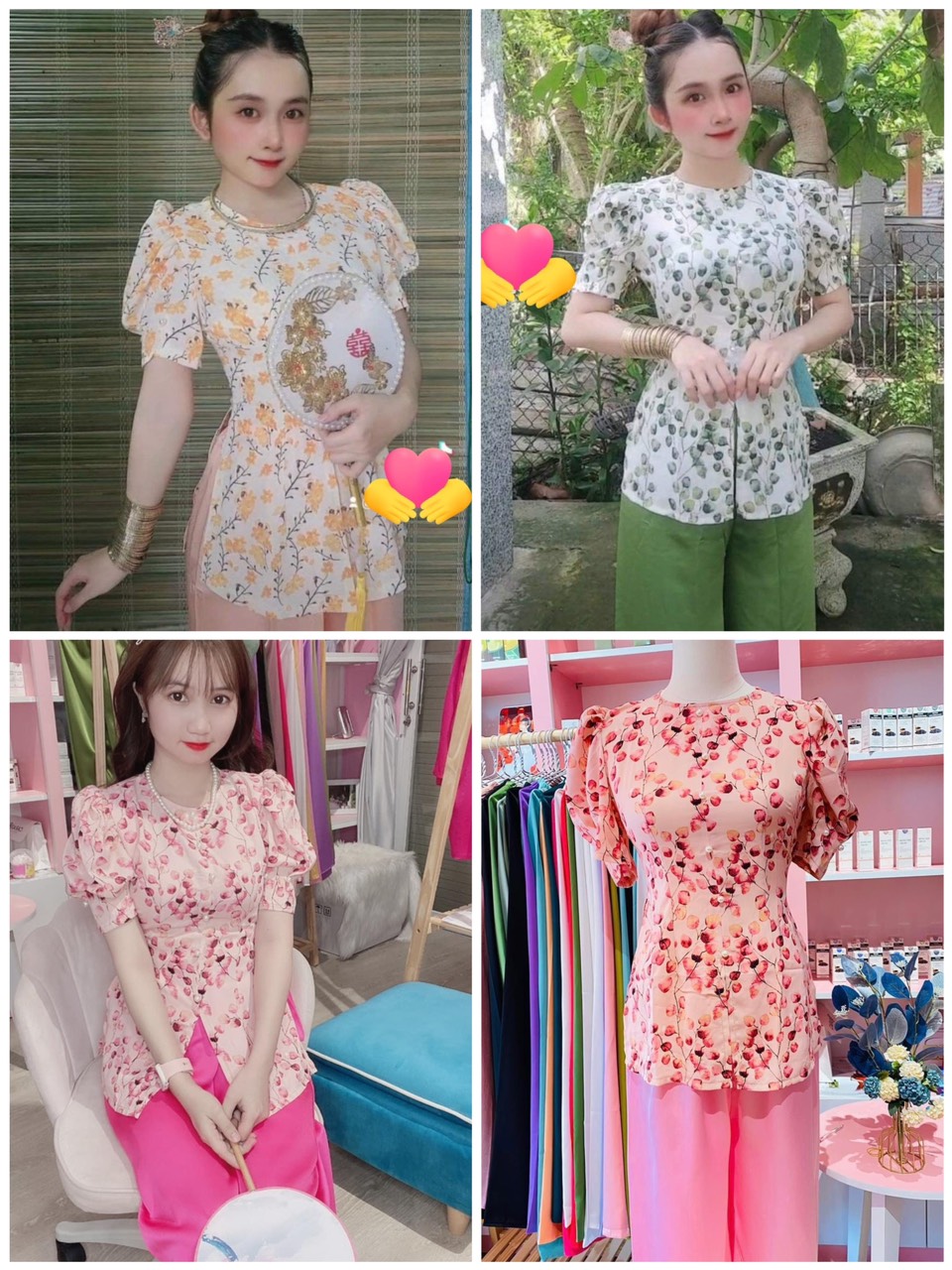 ÁO BÀ BA HOA GIÓ LỤA CAO CẤP