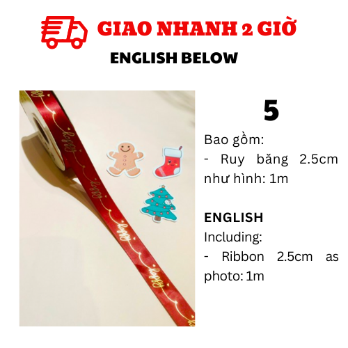 Ruy Băng Giáng Sinh - Noel Ribbons BBNE67