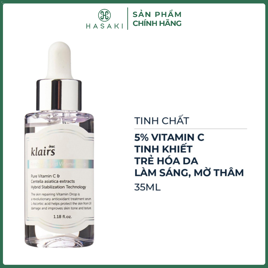 Serum Klairs Vitamin C Cho Da Nhạy Cảm 35ml Freshly Juiced Vitamin Drop Hasaki Sản Phẩm Chính Hãng