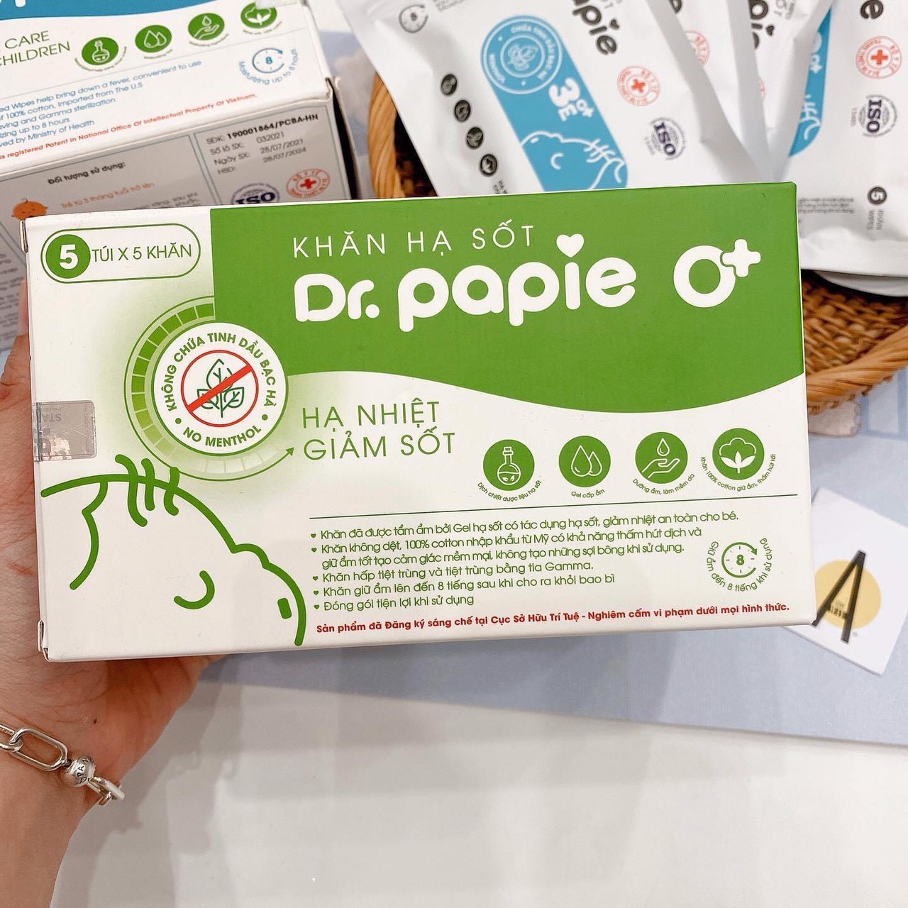 Khăn Lau Hạ Sốt Dr Papie 25 Tờ