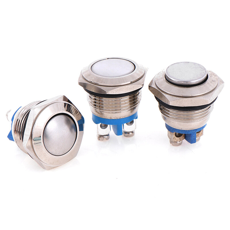 [Fortitudes] 16mm Metal Push Button Switch NO Momentary Reset Self-reset Push Button Switch