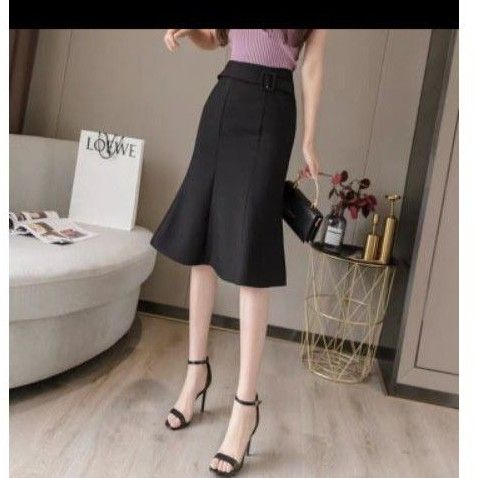 (Big size) chân váy đuôi cá phối đai C095