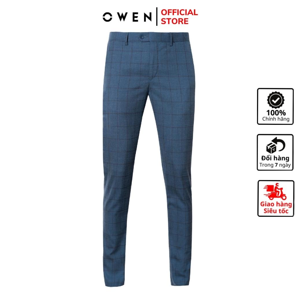 Quần âu tây nam công sở cao cấp OWEN QS23447 dáng slim fit ống ôm màu màu