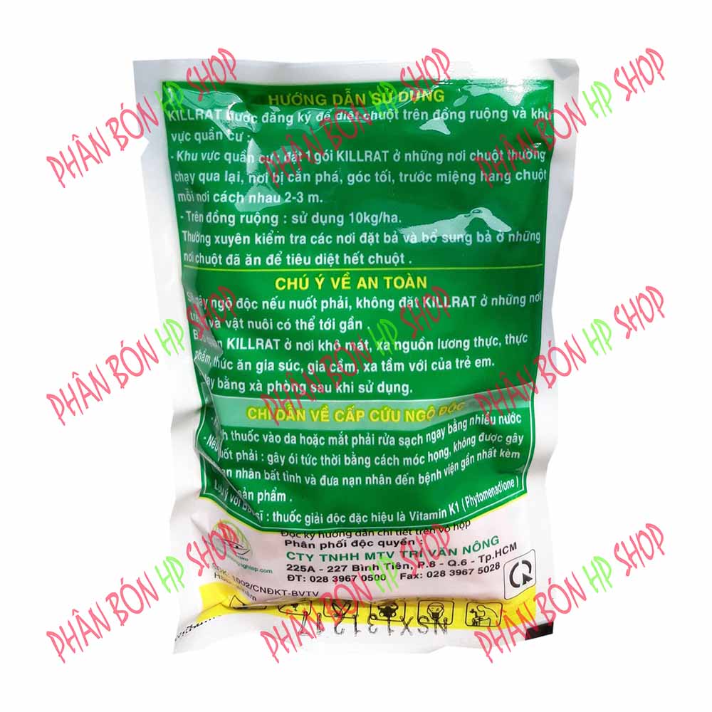 Thuốc diệt chuột Killrat 0.005% - (2 gói x 50g)