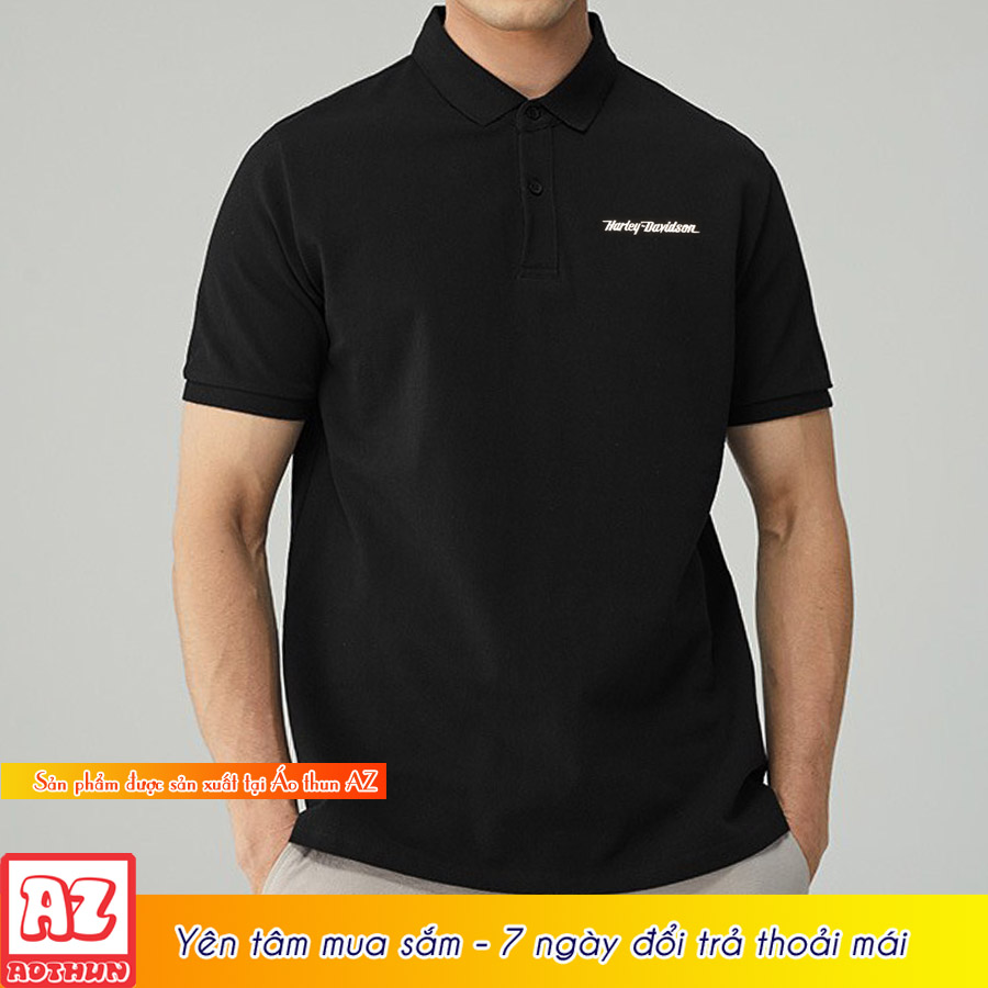 Áo thun polo nam thêu logo harley davidson - có bigsize trên 100kg 4xl 5xl 6xl at28