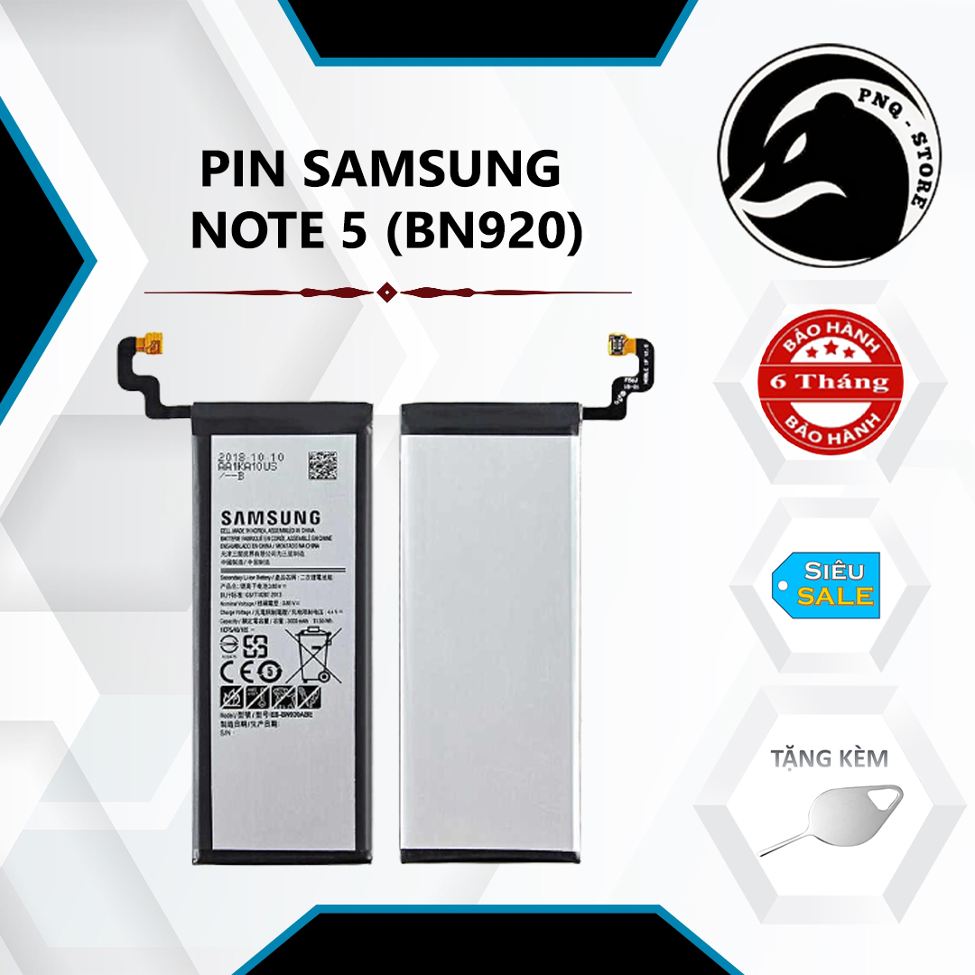 Pin samsung galaxy note 5 , 3000mah - đúng chất lượng - bh 06 tháng