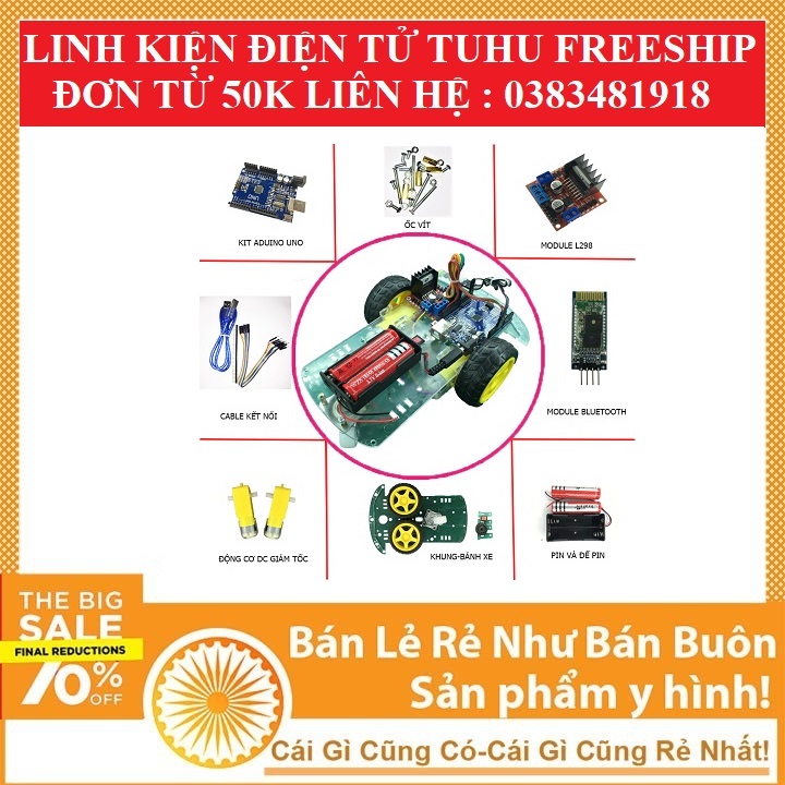 combo xe robot điều khiển bluetooth arduino xe bluetooth đã nạp sẵn code