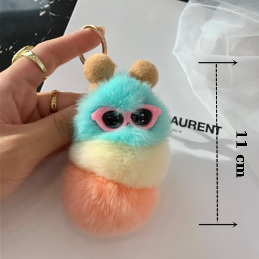 Móc khóa Sâu lông cool ngầu MK52