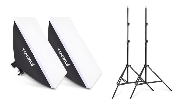 Set 2 đèn chụp sản phẩm TIANRUI (Kèm 2 đèn led siêu sáng 85W Remote)