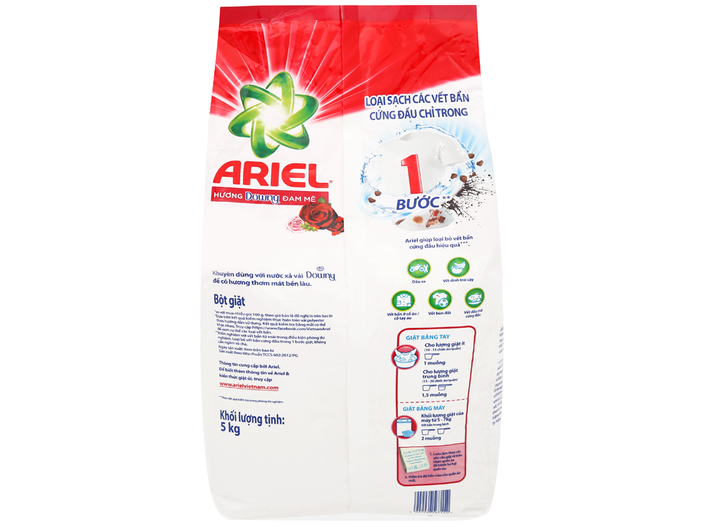 [HCM]Bột giặt Ariel Hương Downy 5kg