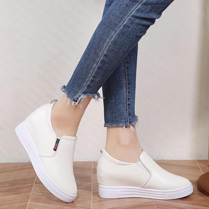 Giày nữ độn đế 7cm chất da mềm, êm chân TH - GN01