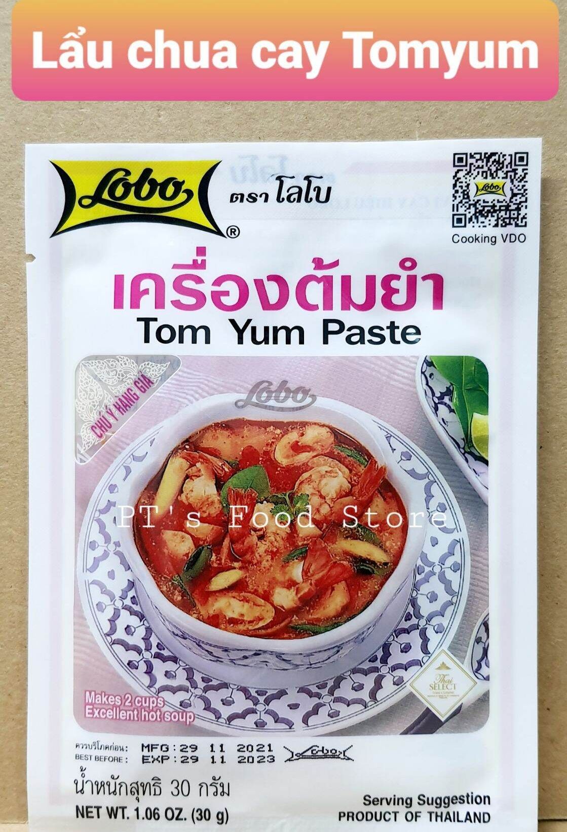 Lobo Thái Gia vị Lẩu Thái chính hãng Lẩu Tom Yum 30gr chua cay