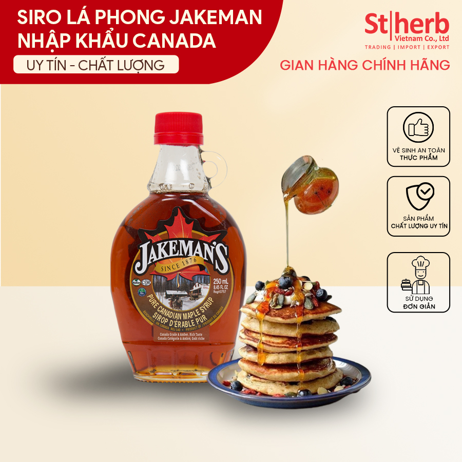 Siro Lá phong JAKEMAN CANADA - JAKEMAN's Maple Syrup 250ML
