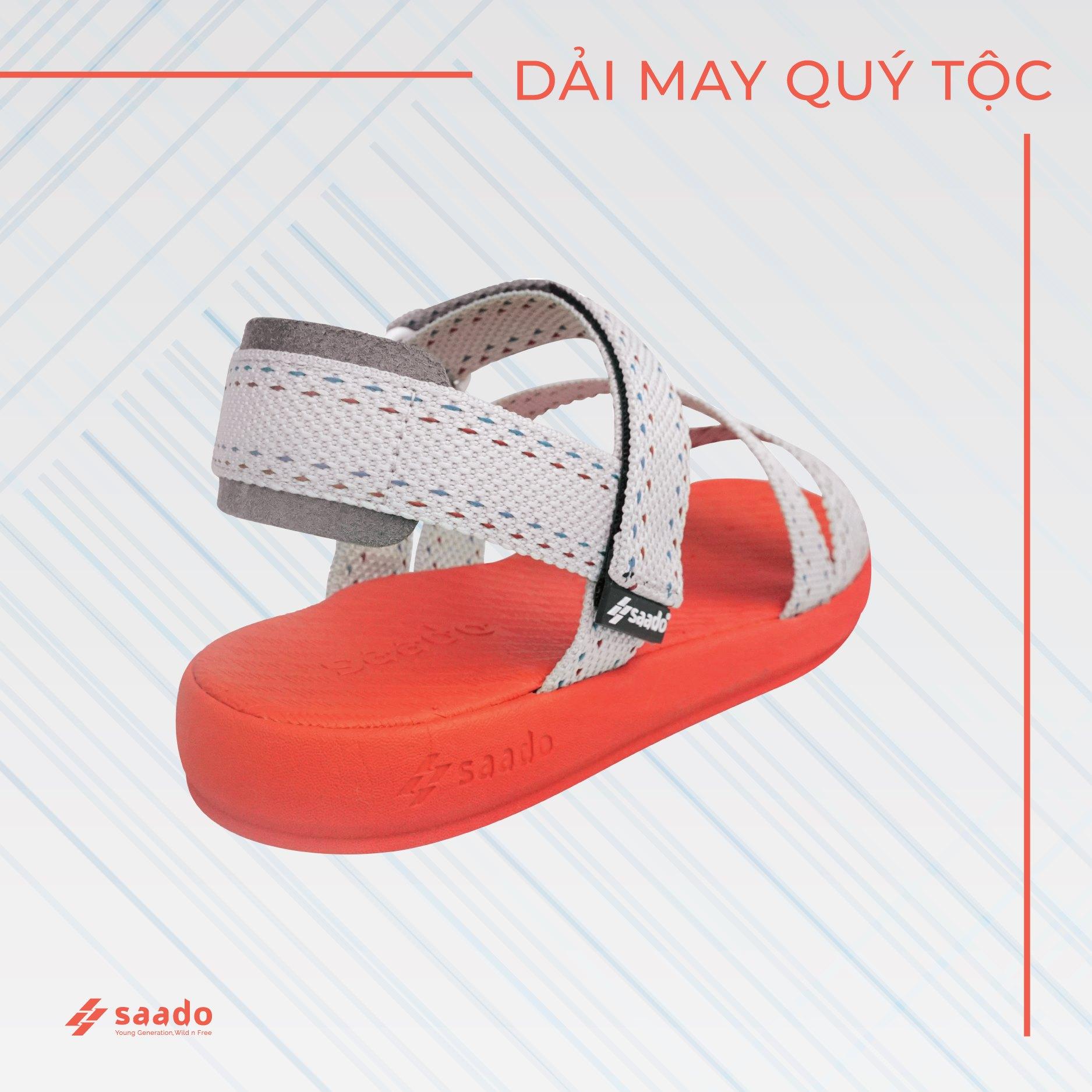 Giày sandal Nữ Saado QT06 - Dải may Quý Tộc