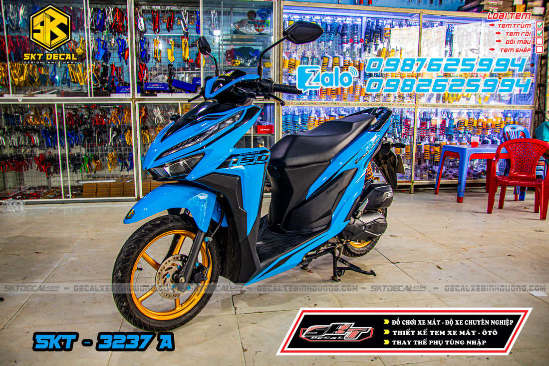 tem rời vario xanh đen