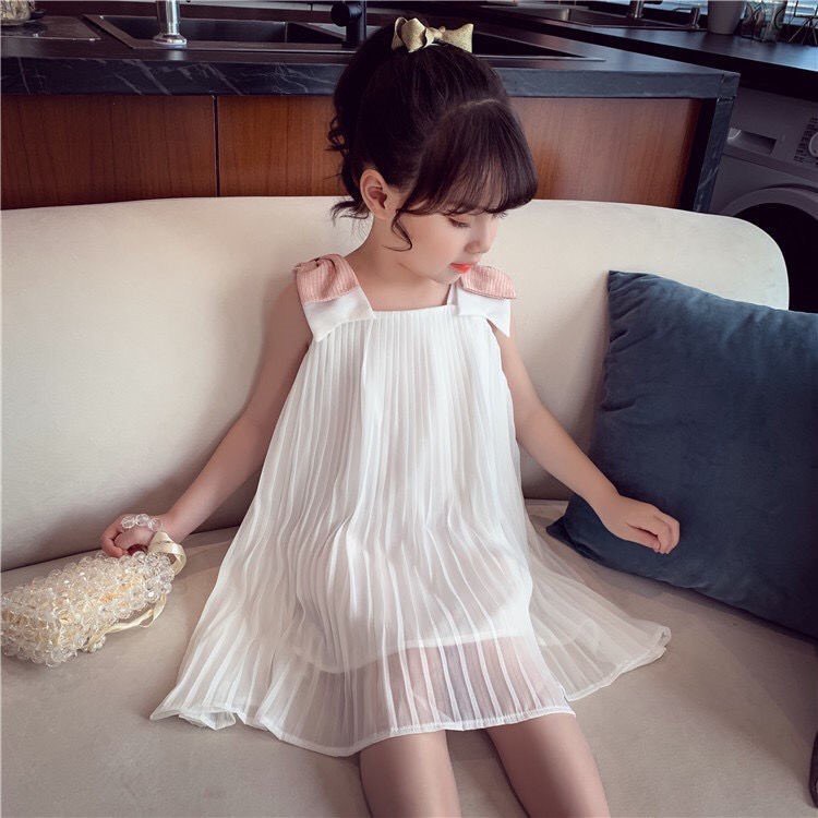 Váy xếp li 2 lớp cho bé gái