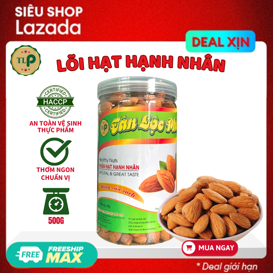 LÕI HẠT HẠNH NHÂN TÂN LỘC PHÁT HŨ 500G