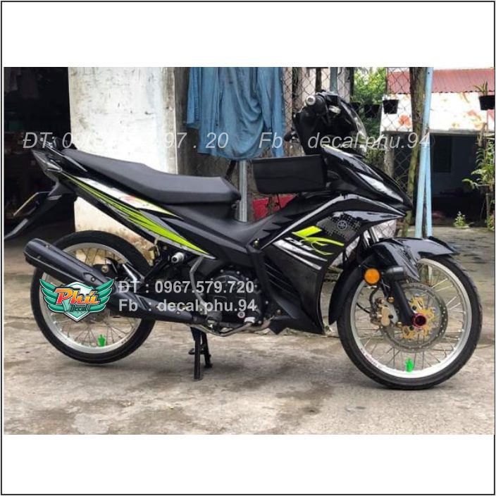 Tem rời Exciter 135 Lc Mẫu Mới Đen Xám (X)|Mẫu mã đa dạng|Chi tiết sắc nét|Nhận làm Tem rời theo Yêu Cầu