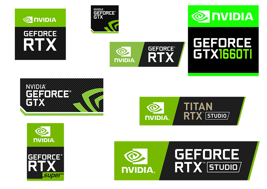 STICKER hình dán NVIDIA GTX, NVIDIA RTX, dán laptop...