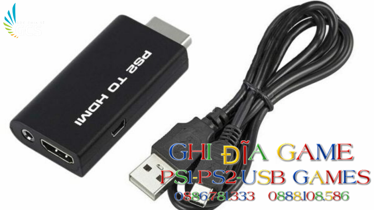 PS2 To HDMI - Cổng Kết Nối HDMI Cho Máy PS2