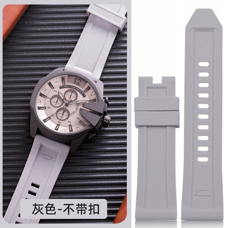 Suitable for Diesel silicone watch strap men's DZ4318/7395/4496/4323 original rubber strap 26m