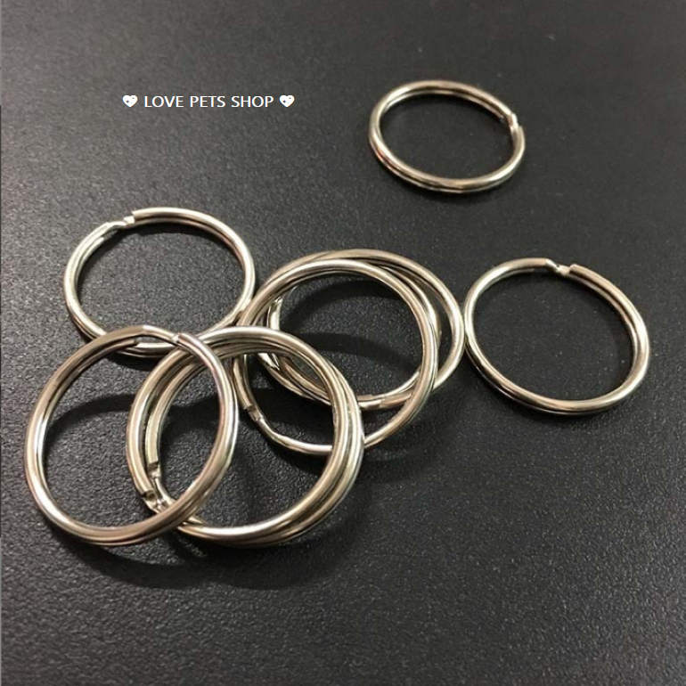 Khoen tròn móc phụ kiện bằng inox 2 vòng đôi - Love Pets Shop
