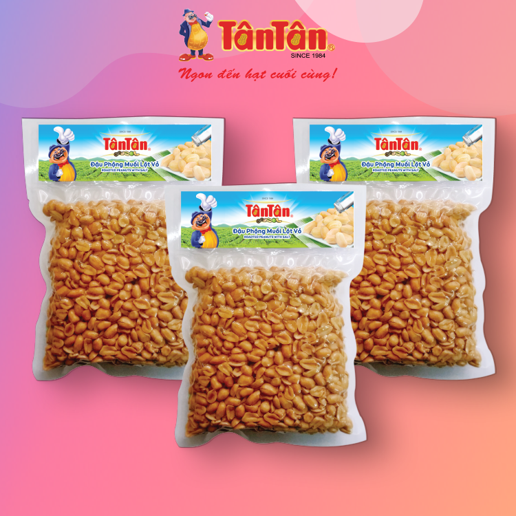 Combo 3 gói đậu phộng Muối Lột Vỏ (350g/gói)
