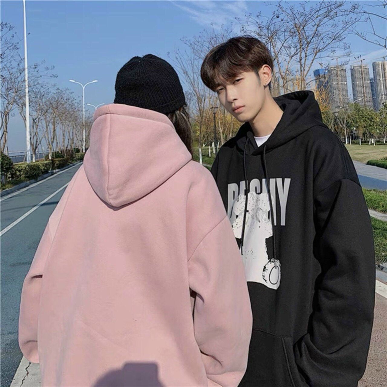 Áo Khoác Hoodie Nam Nữ In Hình chú gấu đáng yêu Kiểu Dáng Dễ Thương cho các cặp đôi, Chất Vải Nỉ Dày Dặn Cao Cấp thoải mái Mẫu Hot Trend