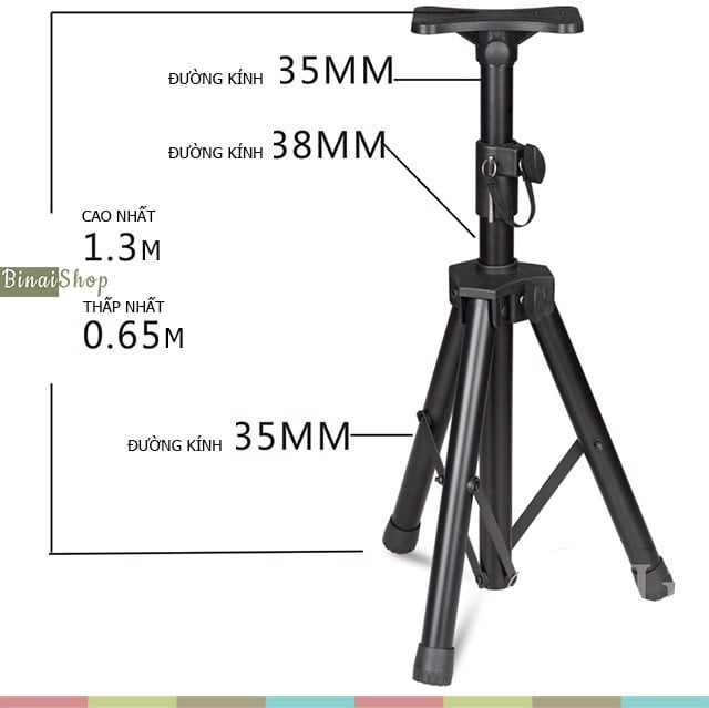 Chân loa đứng loại tốt LKT-722 (Chiếc) (65 - 130 cm)